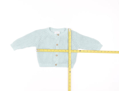 Rock a Bye Baby Boutique Blue Cotton Knit Cardigan 3-6M Unisex Star Design