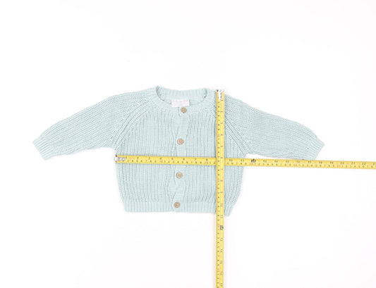 Rock a Bye Baby Boutique Blue Cotton Knit Cardigan 3-6M Unisex Star Design