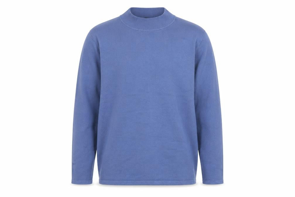Oscar B. Men’s Blue XL Mock Neck Pullover Knit Jumper