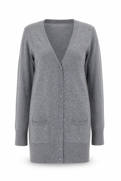 Bu.go Womens Grey Cardigan M Viscose Nylon Blend Long Sleeve