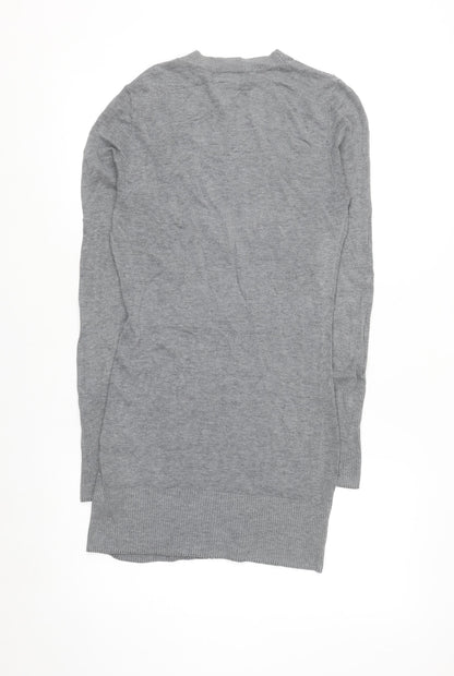 Bu.go Womens Grey Cardigan M Viscose Nylon Blend Long Sleeve