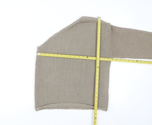 Marks and Spencer Women’s Beige Asymmetrical Knit Jumper M
