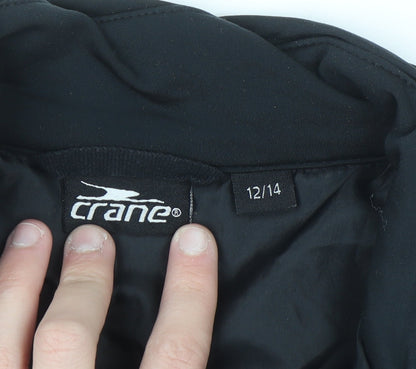 Crane Women's Black Size 12/14 Windbreaker Cycling Jacket