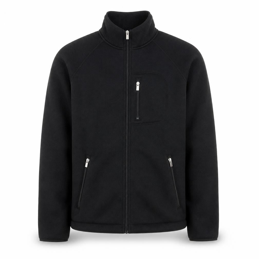 Marks and Spencer Men's Black Full Zip Fleece Sweatshirt S Regular