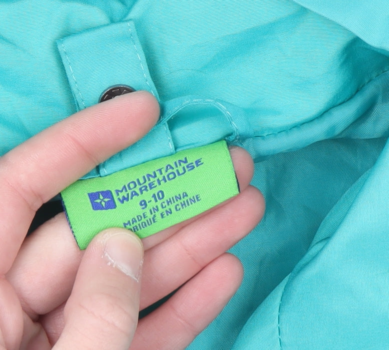 Mountain Warehouse Girls Blue 3-in-1 Hooded Waterproof Jacket 9-10 Years