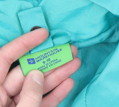 Mountain Warehouse Girls Blue 3-in-1 Hooded Waterproof Jacket 9-10 Years