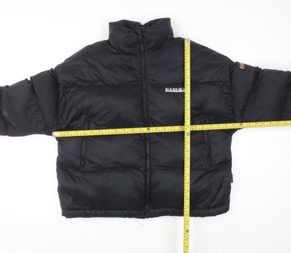 Napapijri Men's Black Small Puffer Jacket Winter Insulated Zip