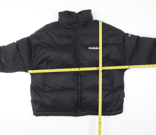 Napapijri Men's Black Small Puffer Jacket Winter Insulated Zip