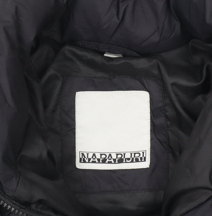 Napapijri Men's Black Small Puffer Jacket Winter Insulated Zip