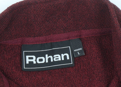 Rohan Women's Burgundy 1/2 Zip Pullover Fleece Sweatshirt L