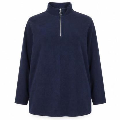 Tu Woman Navy Fleece 1/2 Zip Pullover Sweatshirt Size 20