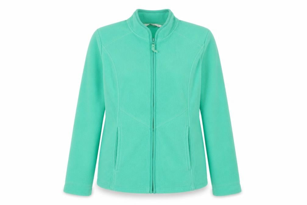 Tu Women Green Fleece Full Zip Sweatshirt Size 14