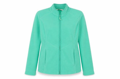 Tu Women Green Fleece Full Zip Sweatshirt Size 14
