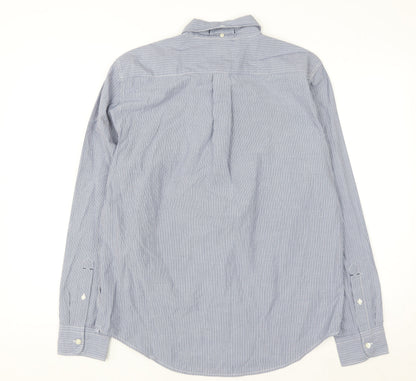 Levi's Men's Blue Striped Button-Up Long Sleeve Cotton Shirt M
