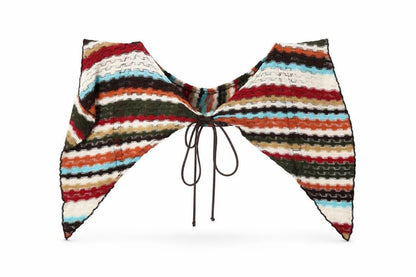 Pull & Bear Womens Multicoloured Crochet Open-Knit Boho Shrug Size 12