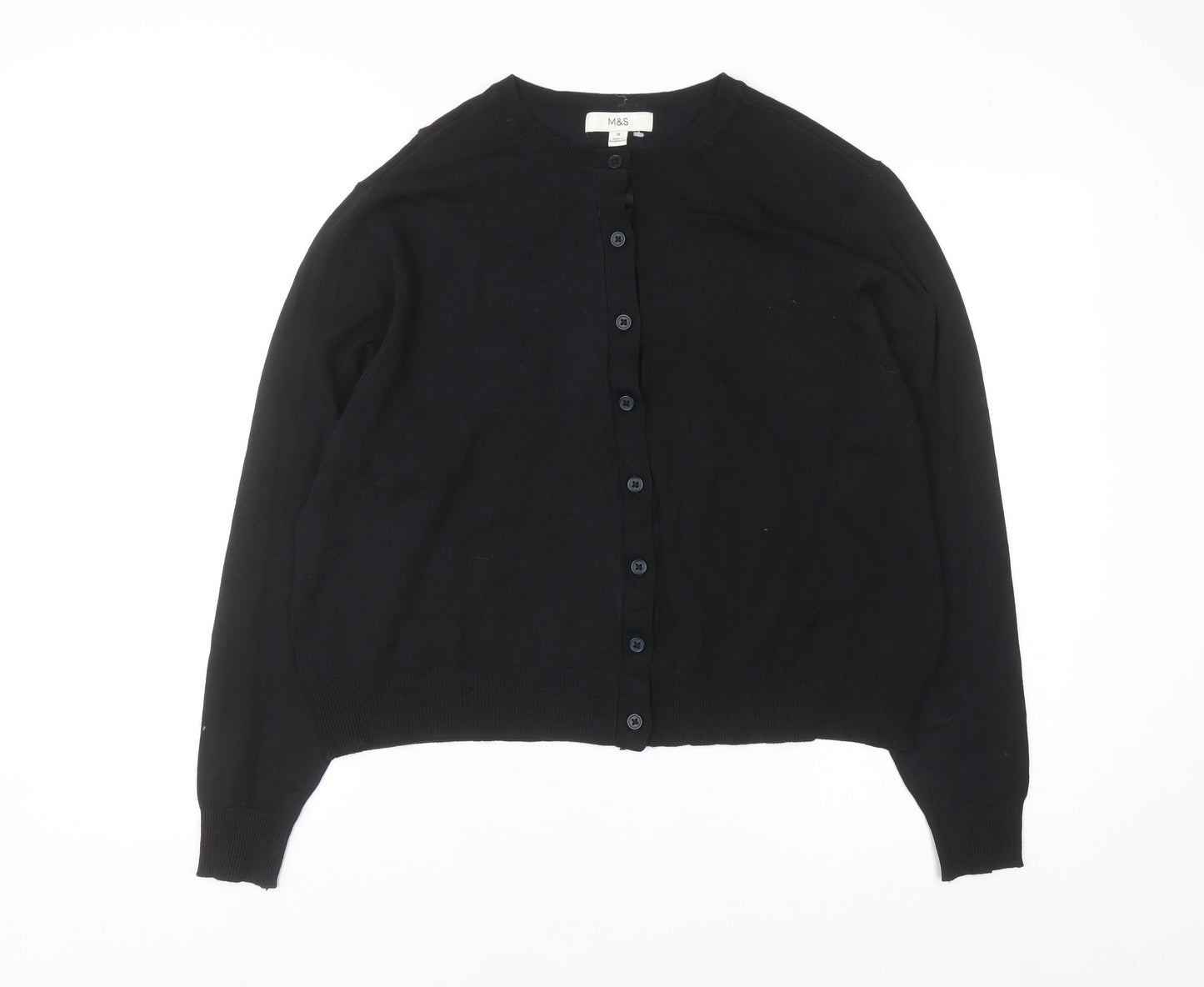 Marks and Spencer Women's Black Long Sleeve Cardigan Size 18