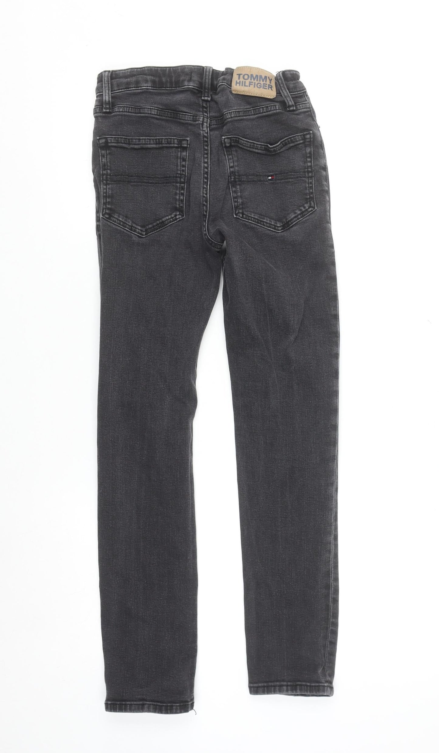 Tommy Hilfiger Boys Black Slim Fit Jeans Size 12 Years Cotton Blend Denim