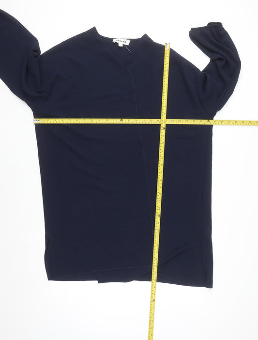 Gerard Women's Blue V-Neck 3/4 Sleeve Open Cardigan Size 16