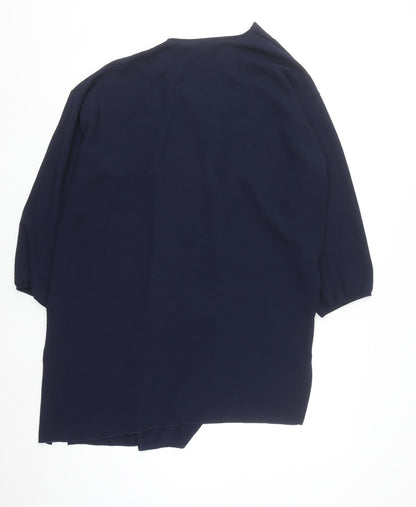 Gerard Women's Blue V-Neck 3/4 Sleeve Open Cardigan Size 16