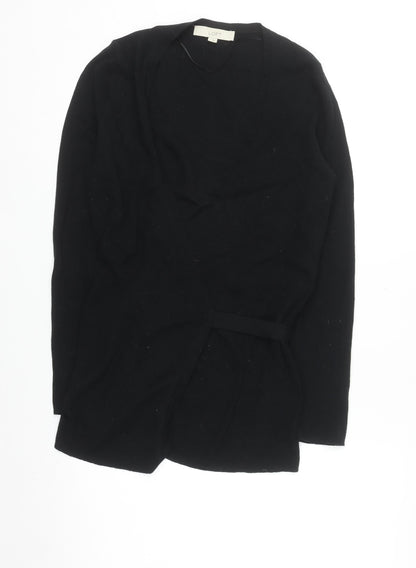 LOFT Women's Black Cotton Wrap Cardigan Size S Long Sleeve