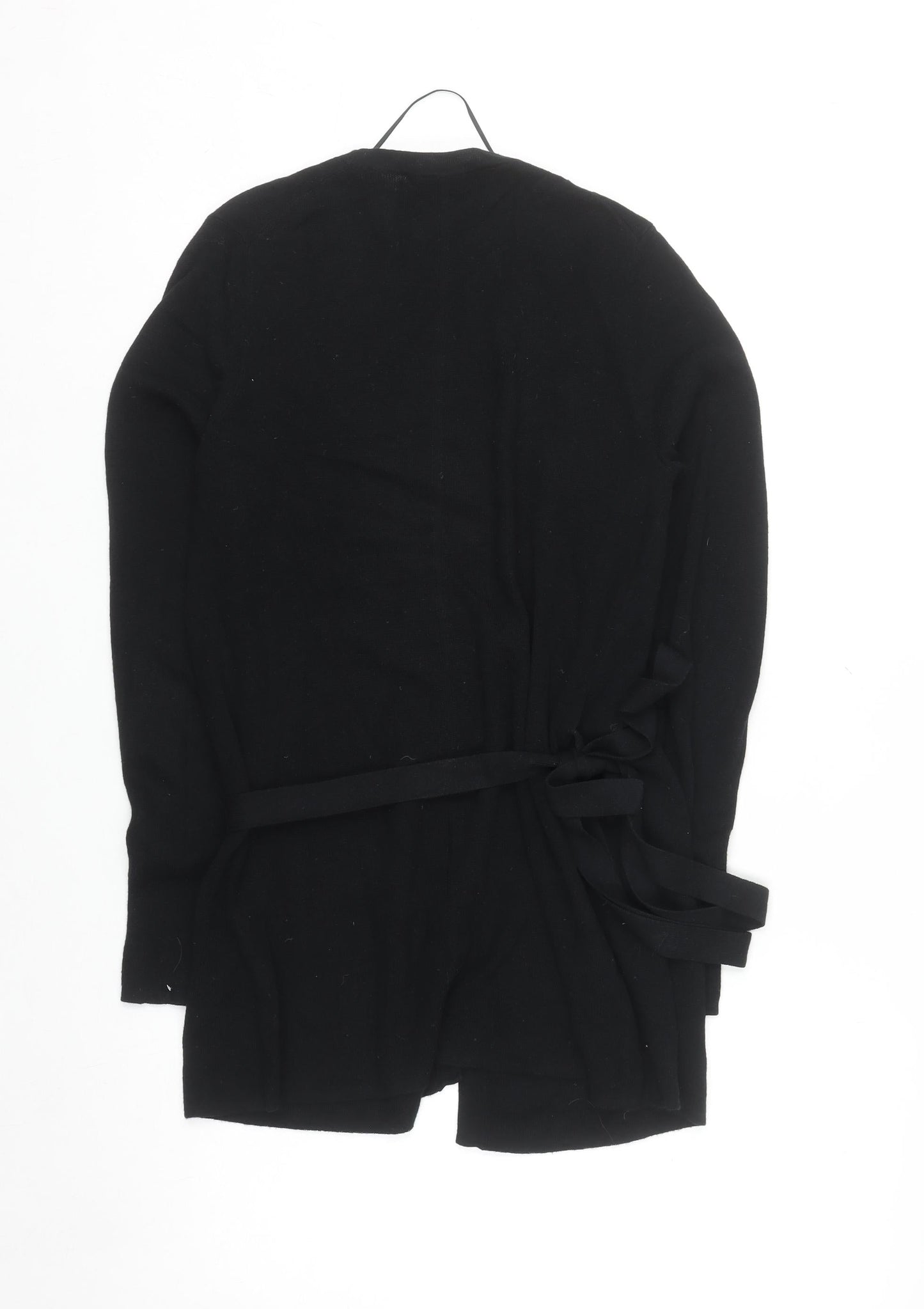 LOFT Women's Black Cotton Wrap Cardigan Size S Long Sleeve