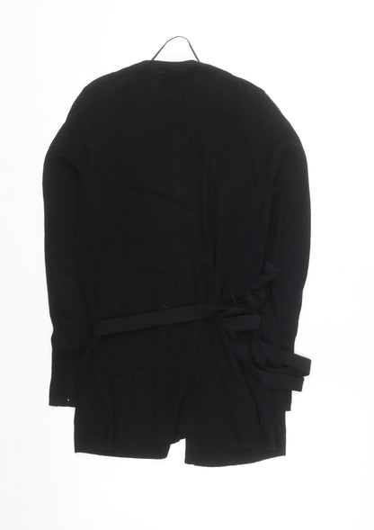 LOFT Women's Black Cotton Wrap Cardigan Size S Long Sleeve