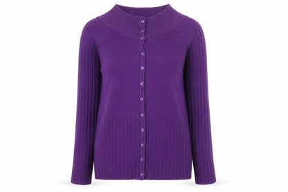Savida Women’s Purple High Neck Button Cardigan Size 12