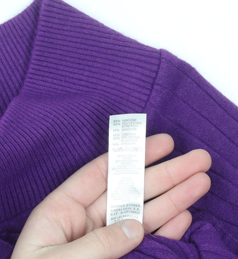 Savida Women’s Purple High Neck Button Cardigan Size 12