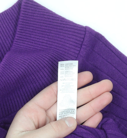 Savida Women’s Purple High Neck Button Cardigan Size 12