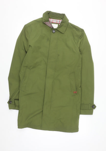 Ben Sherman Men's Green Mid-Length Trench Coat Size S
