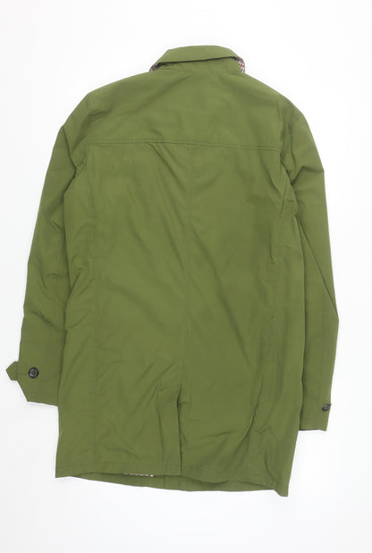 Ben Sherman Men's Green Mid-Length Trench Coat Size S