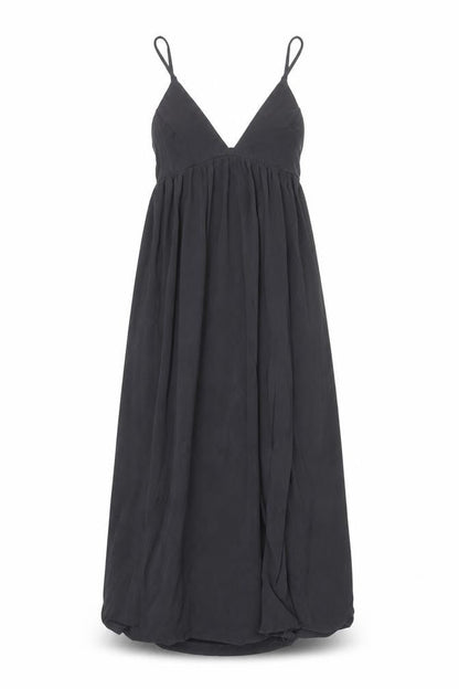 Urban Outfitters Women Black XS V-Neck Long Slip Dress