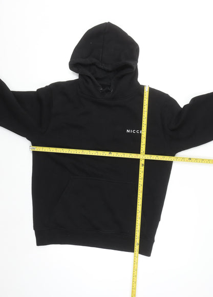 Nicce Men Black Pullover Hoodie S Regular Fit Fleece
