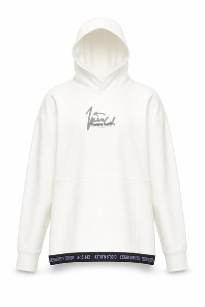 Zara Teens White Pullover Hoodie with Logo Graphic Size 10