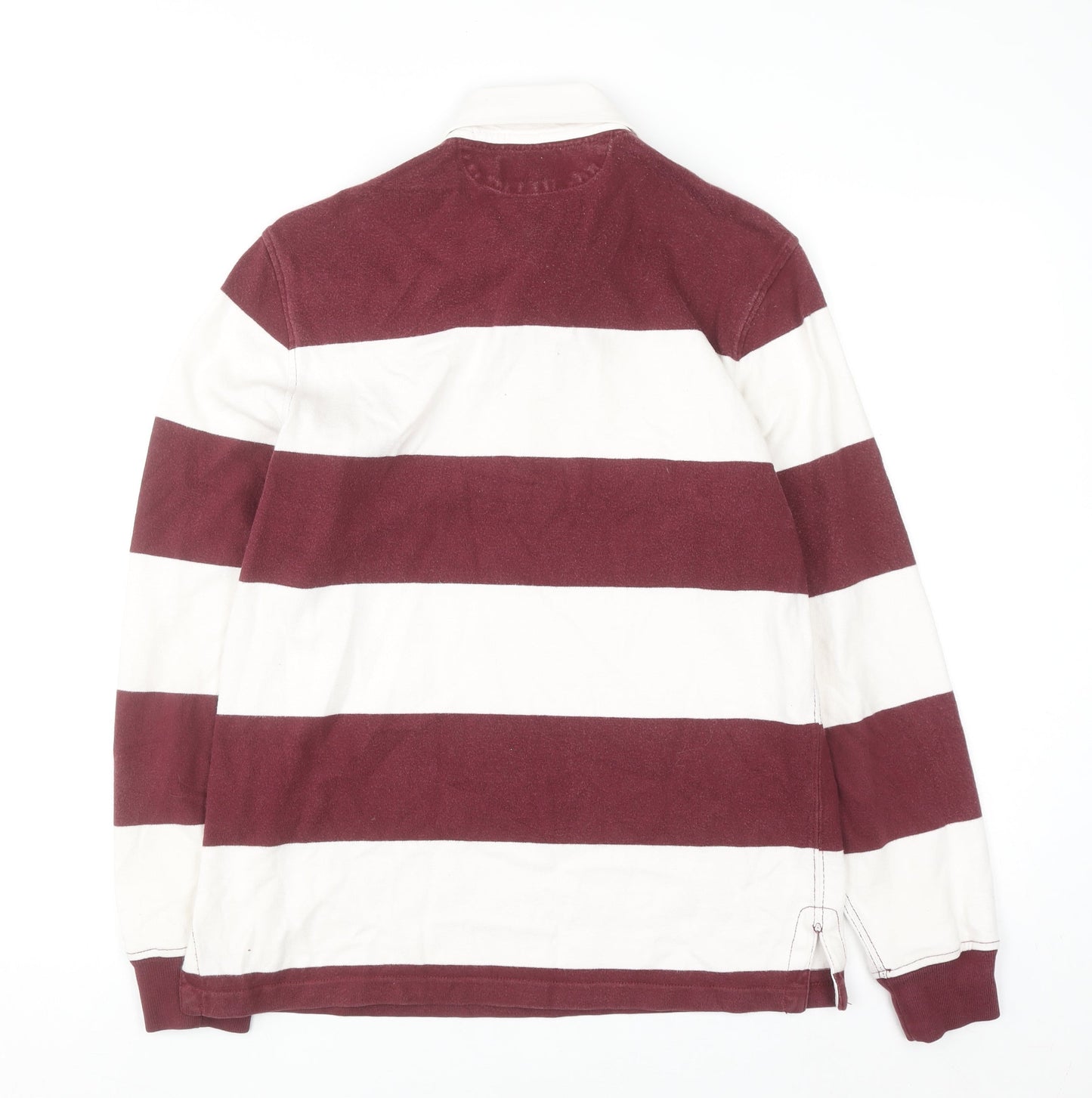 Ralph Lauren Men's Red Striped Long Sleeve Polo Shirt Size S