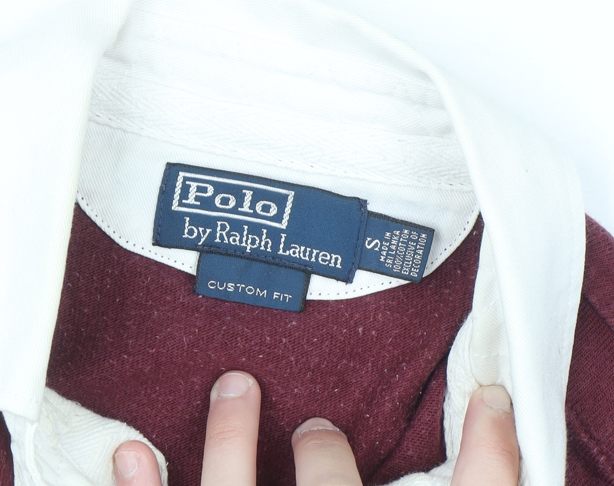 Ralph Lauren Men's Red Striped Long Sleeve Polo Shirt Size S