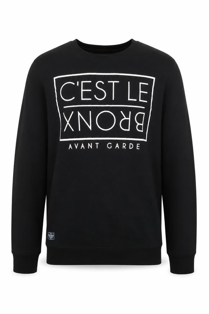 Threadbare Men's Black XL Pullover Sweatshirt C'Est Le Bronx Avant Garde