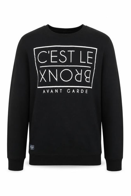 Threadbare Men's Black XL Pullover Sweatshirt C'Est Le Bronx Avant Garde