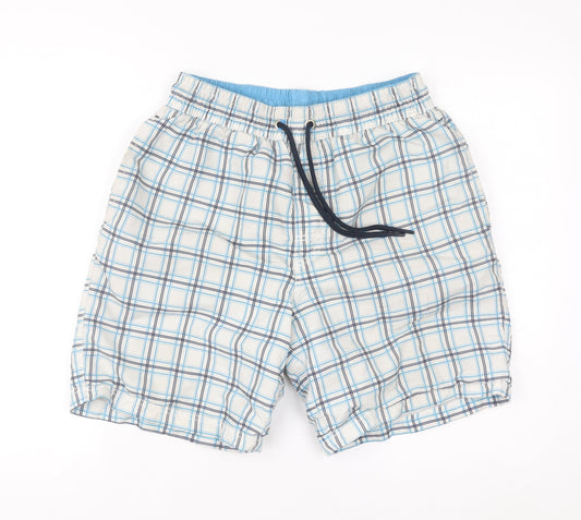 McKenzie Men's Blue Check Quick Dry Swim Shorts Size M