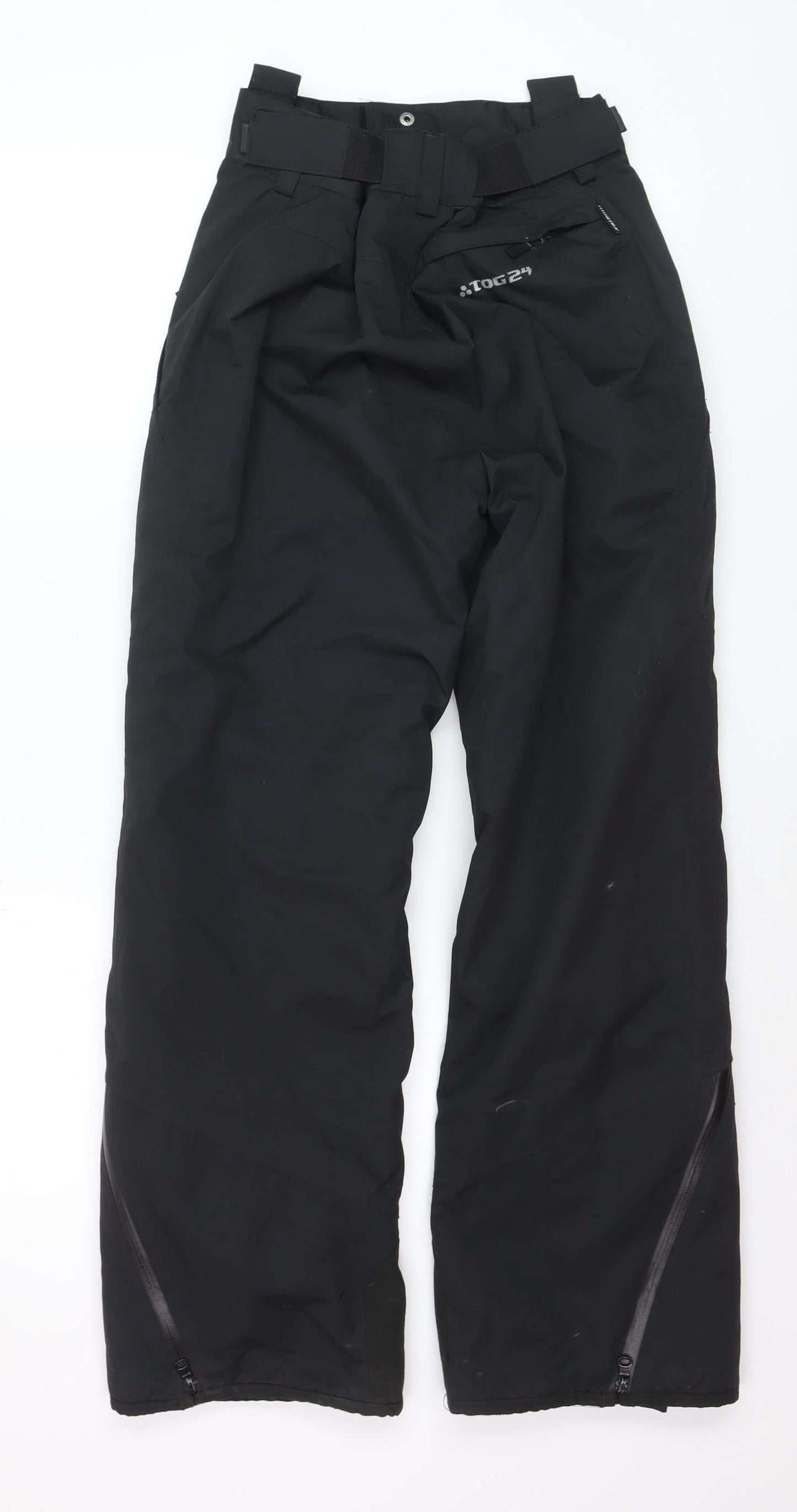 TOG24 Boys Black Waterproof Insulated Ski Salopettes 13 Years