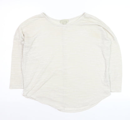 Olive & Oak Women’s Ivory Knit Relaxed Fit 3/4 Sleeve Pullover Jumper M
