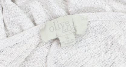 Olive & Oak Women’s Ivory Knit Relaxed Fit 3/4 Sleeve Pullover Jumper M