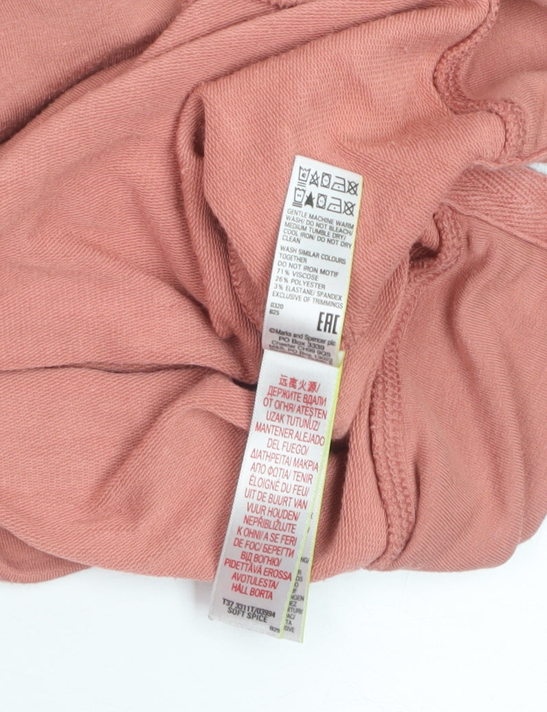 Marks and Spencer Women’s Pink Feline Embroidered Jumper Size 12