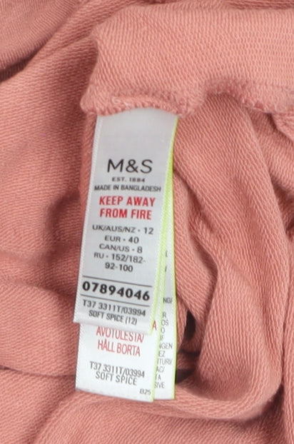 Marks and Spencer Women’s Pink Feline Embroidered Jumper Size 12