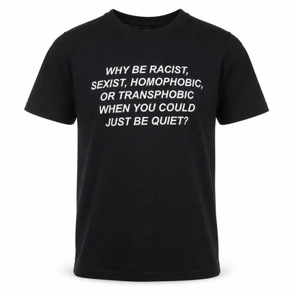 Bella + Canvas Men's Black Graphic Quote Cotton T-Shirt Size S