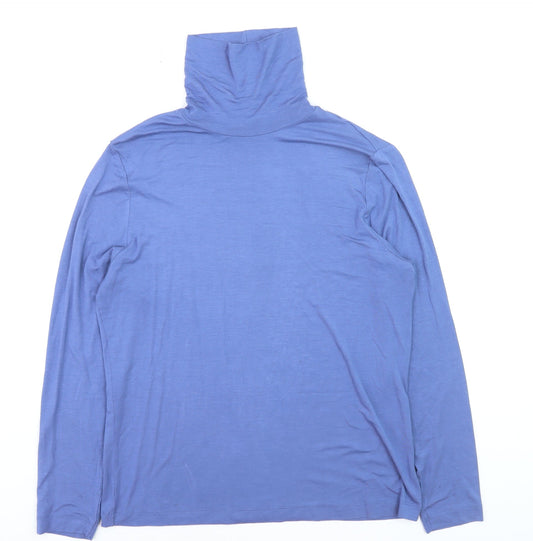 Tu Women Blue Roll Neck Slim Fit Long Sleeve Jumper Size 16