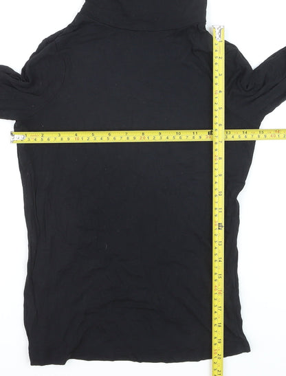 New Look Petite Women's Black Roll Neck Long Sleeve Pullover Jumper Size 10