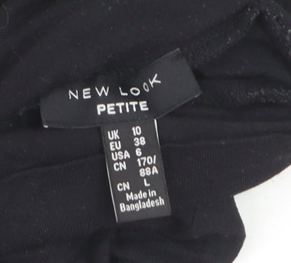 New Look Petite Women's Black Roll Neck Long Sleeve Pullover Jumper Size 10
