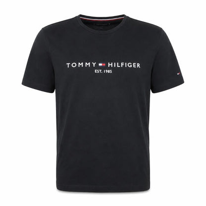 Tommy Hilfiger Men's Black Logo Organic Cotton T-Shirt Size M