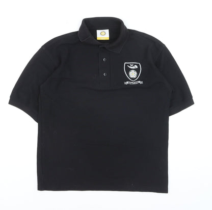 Pinders Schoolwear Boys Black Short Sleeve Polo Shirt Size Small